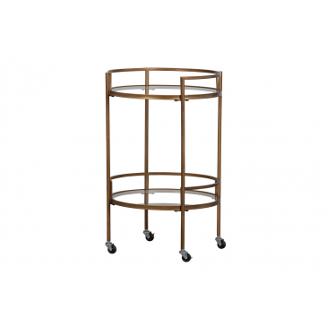 Woood Exclusive Zora Trolley Metaal/glas Antique Brass