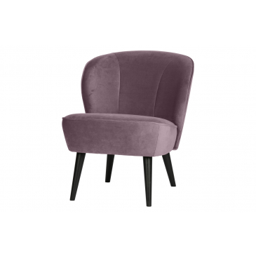 Woood Fauteuil Sara Velvet Lila