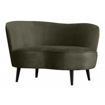 Woood Lounge Fauteuil Sara Links Velvet Groen