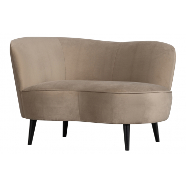 Woood Lounge Fauteuil Sara Links Velvet Khaki