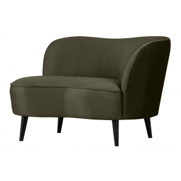 Woood Lounge Fauteuil Sara Rechts Velvet Groen