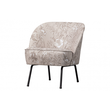 BePureHome Fauteuil Vogue Fluweel Poppy Naturel