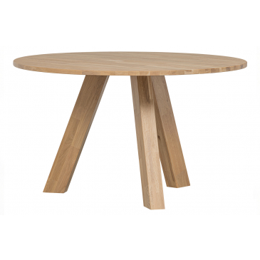 WOOOD Eettafel Rhonda Eikenhout Naturel Ø129cm