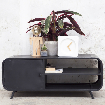 Tv-meubel Retro Small Zwart - Giga Meubel