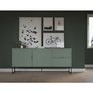 Tenzo Dressoir Lipp 2-Deurs 2 Lades M Misty Groen