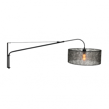 Steinhauer Elegant Classy Wandlamp Met Zwarte Sizoflor Kap Ø50cm