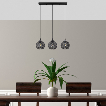 Hanglamp Hay Metaal Zwart 3-Lichts