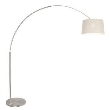 Steinhauer Sparkled Light Vloerlamp Met Kap Linnen Grijs Ø45cm