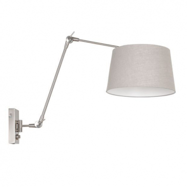 Steinhauer Prestige Chic Wandlamp Met Grijs Linnen Kap Ø35cm