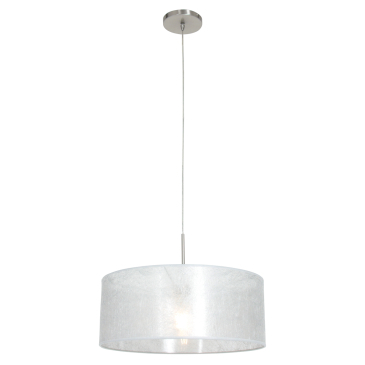 Steinhauer Sparkled Light Hanglamp Met Sizoflor Zilveren Kap Ø50cm