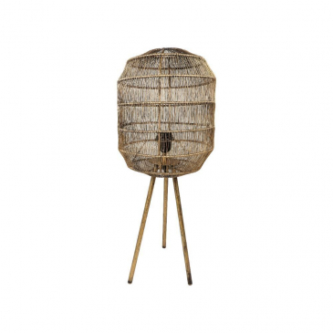 HSM Collection Tafellamp Marbella Ø26cm Goud Metaal