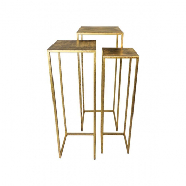 HSM Collection Plantenstandaard Fletcher Metaal Set van 3