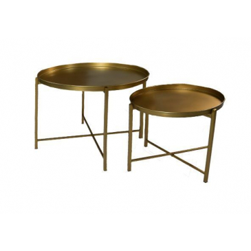 HSM Collection Salontafels Set van 2 Goud Metaal