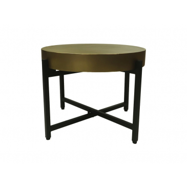 HSM Collection Salontafel Ø50cm Goud/Zwart Metaal