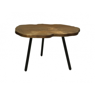 HSM Collection Salontafel Ø50cmGoud/Zwart Aluminium/Metaal