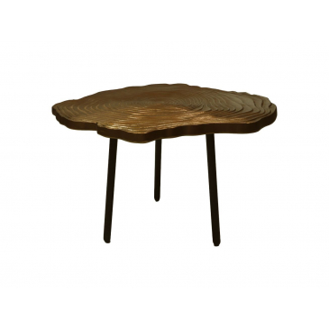HSM Collection Salontafel Ø35cm Goud/Zwart Aluminium/Metaal