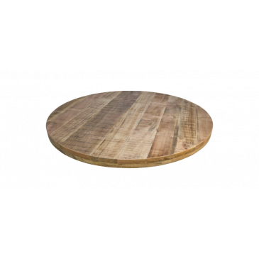HSM Collection Rond Tafelblad Portland Ø80x5 Naturel Mangohout