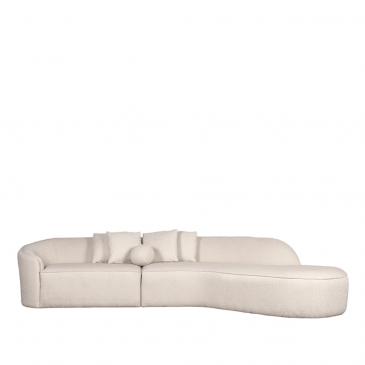 LABEL51 Bank Flori 4-Zits Hoek Rechts Beige Bouclé