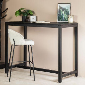 Bartafel Jim Zwart 140cm - Giga Meubel 