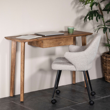 Bureau/Sidetable Yori Bruin 120cm - Giga Meubel