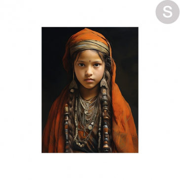 Urban Cotton Wandkleed Traditional Girl Small 80x110cm