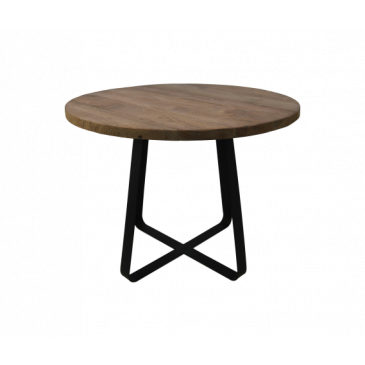 HSM Collection Salontafel Junction Ø50cm Oud Teak/Ijzer