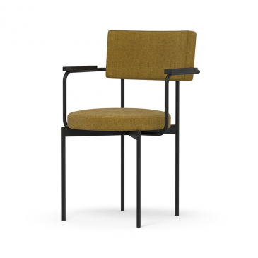 Hkliving Eetkamerstoel Met Armleuning Zwart Main Line Flax Goldhawk