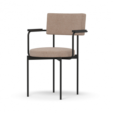 Hkliving Eetkamerstoel Met Armleuning Zwart Main Line Flax Morden