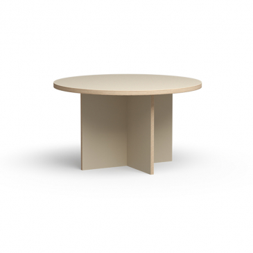 HKliving Eetkamertafel Cream Rond 130cm