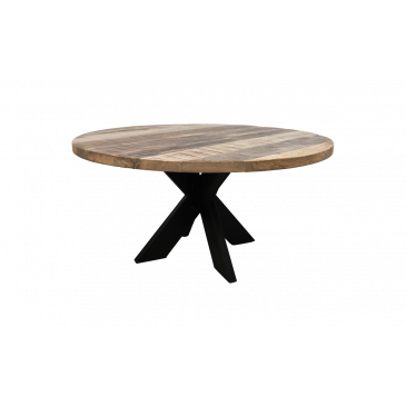 HSM Collection Ronde Salontafel Mangohout/Ijzer