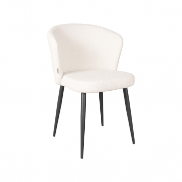 LABEL51 Eetkamerstoel Whirl - Ivory - Teddy