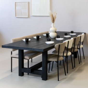 Eettafel Frans Zwart 300cm - Giga meubel
