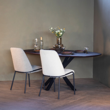 Eettafel Lissabon Bruin Ovaal 200cm - Giga Meubel