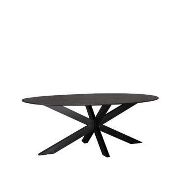 LABEL51 Eetkamertafel Zion Zwart Mangohout