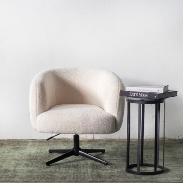 Fauteuil Lisa Teddy Wit - Giga Meubel 