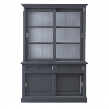 HSM Collection Buffetkast Venice 150cm Grijs Mahonie/Glas