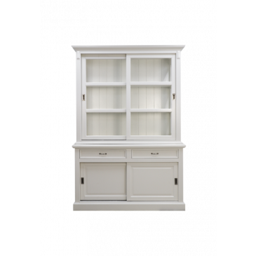 HSM Collection Buffetkast Venice 150cm Wit Mahonie/Glas