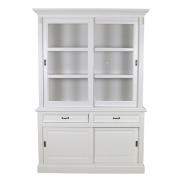 HSM Collection Buffetkast Provence 150cm Wit Grenen/Glas