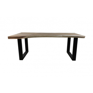 HSM Collection Eettafel Rechthoekig 200cm Naturel/Zwart Munggur/Metaal