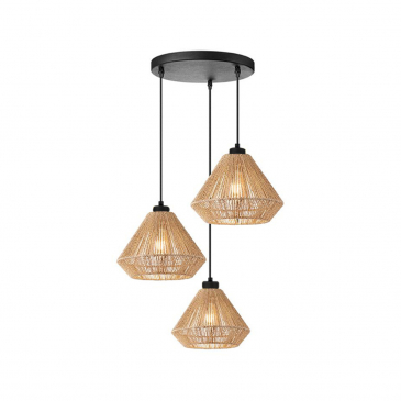 LABEL51 Hanglamp Ibiza Diamond 3-Lichts Naturel Jute