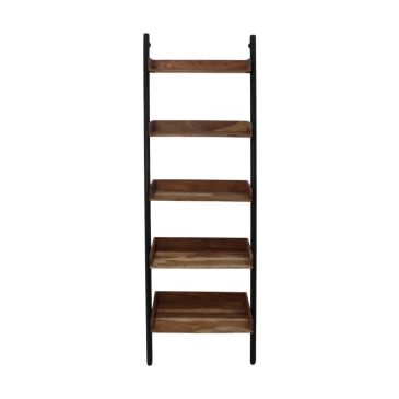 HSM Collection Decoratieve Ladder Powdercoated Black Acacia