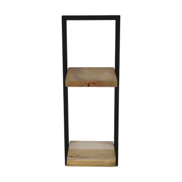 HSM Collection Wandplank Levels 25x70cm Mangohout/Ijzer