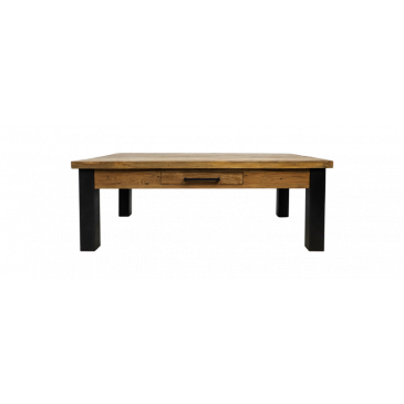 HSM Collection Salontafel Atlanta 125x75cm Rustiek Oud Teak/Metaal