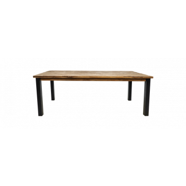 HSM Collection Eettafel Rechthoekig Atlanta 180cm Naturel/Zwart Teak/Metaal