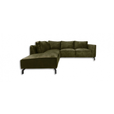 HSM Collection Hoekbank Links Morgan Adore Moss Groen Velours