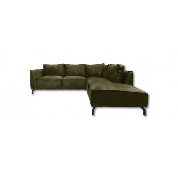 HSM Collection Hoekbank Rechts Morgan Adore Moss Groen Velours