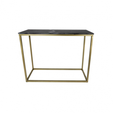 HSM Collection Sidetable Marseille 100cm Zwart/Goud Marmer/Metaal