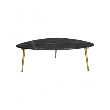 HSM Collection Salontafel Marseille Zwart/Goud Marmer/Metaal