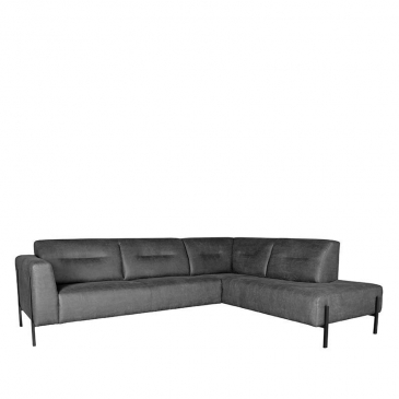 LABEL51 Bank Napoli 2.5-Zits + Ottomane Antraciet Micro Suede