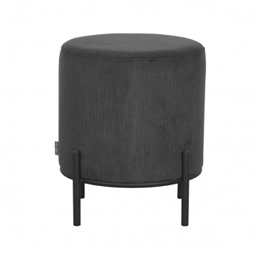LABEL51 Poef Troy M Antraciet Ribcord Ø41cm
